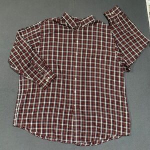 Roundtree & Yorke TravelSmart Men's 4XLT Plaid LS Button Down Shirt Cotton Blend